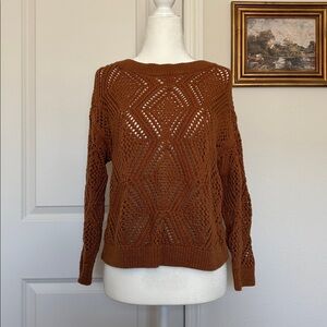 EUC Old Navy XS Cotton Knit Pullover caramel brown